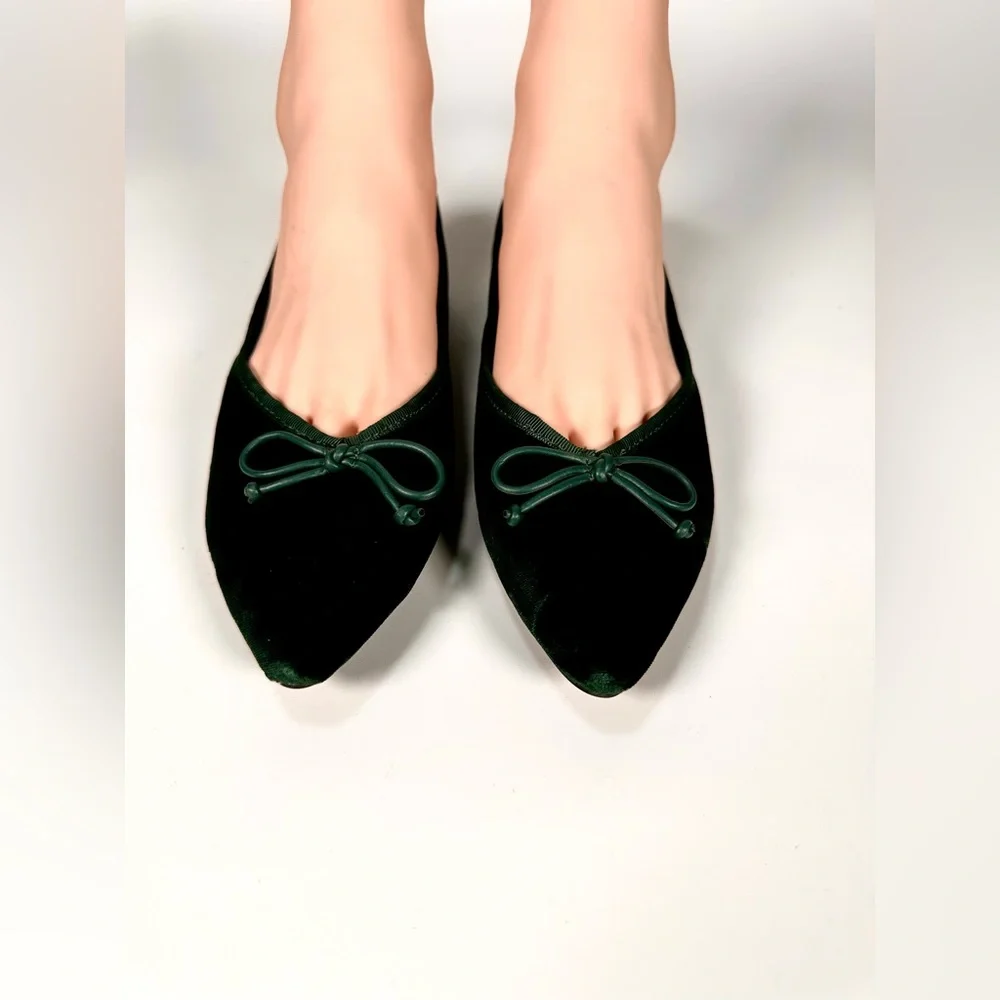 Birdies NWOT Goldfinch Velvet pointed toe ballet flats - Picture 2 of 10